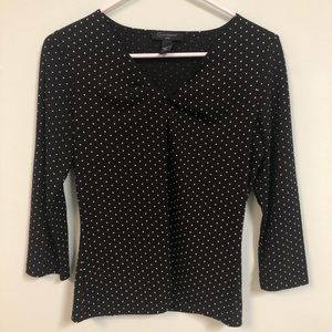NWOT Black Polka Dot Blouse